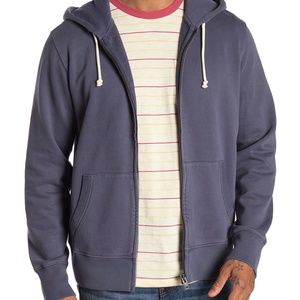 Madewell Garment Dyed Zip Front Hoodie Men